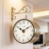 Vintage Double Sided Hanging Wall Clock