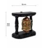 Handcrafted Tabletop & Wall-Mount Tibetan Prayer Wheel in Carved Wooden Frame (Ashtamangala Motifs)