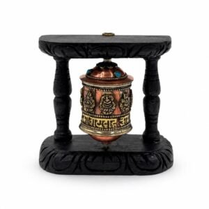 WhatsApp Image 2026-05-23 at 12.29.46 PM Handcrafted Tabletop & Wall-Mount Tibetan Prayer Wheel in Carved Wooden Frame (Ashtamangala Motifs)