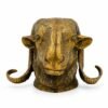 Antique Roots Exclusive Brass Ram Head Sculpture