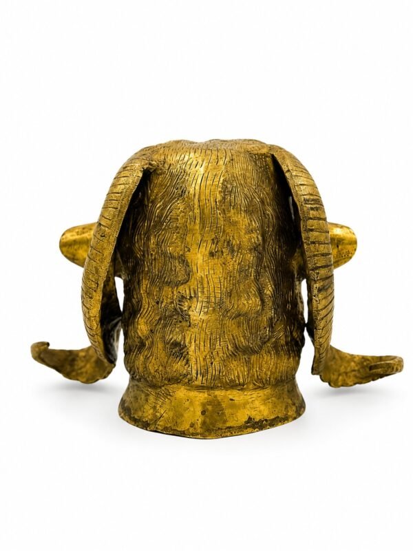 Antique Roots Exclusive Brass Ram Head Sculpture