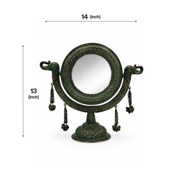 Handcrafted Antique Elephant Frame Mirror – Heritage Art Décor