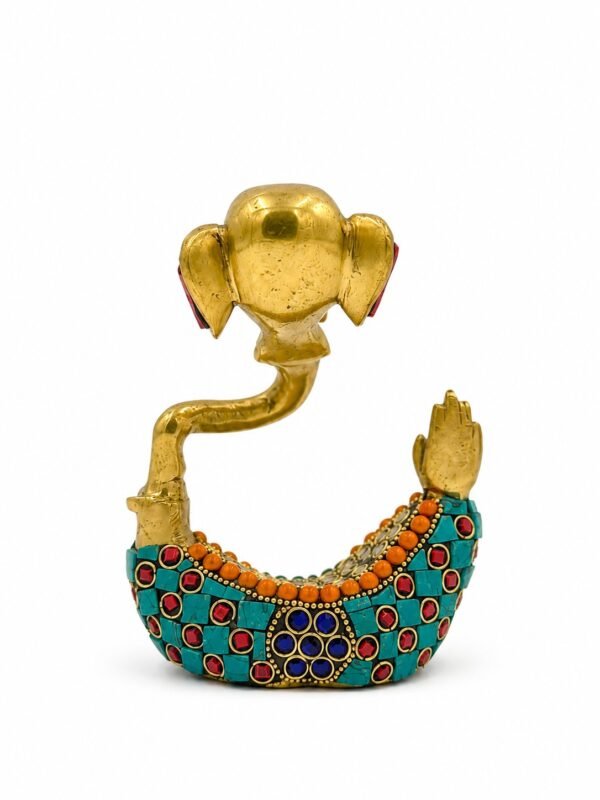 Handcrafted Brass Lord Ganesha Decorative Bowl Sculpture