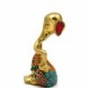 Handcrafted Brass Lord Ganesha Decorative Bowl Sculpture