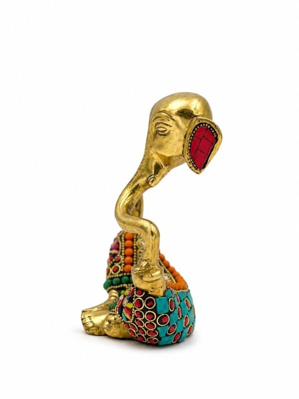 Handcrafted Brass Lord Ganesha Decorative Bowl Sculpture