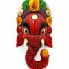Sacred Crimson Ganesha Wall Mask