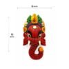 Sacred Crimson Ganesha Wall Mask