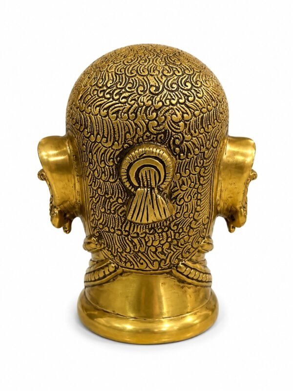 Royal Guardian Brass Head Sculpture