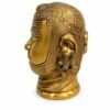 Royal Guardian Brass Head Sculpture