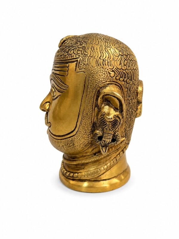 Royal Guardian Brass Head Sculpture