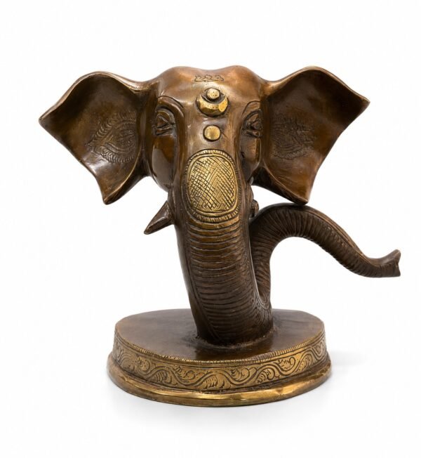 Brass Ganesha Elephant Head Sculpture – Antique Roots