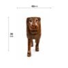 Handcrafted Wooden Lion Sculpture